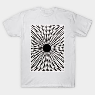 Handmade black and white heart pattern art T-Shirt